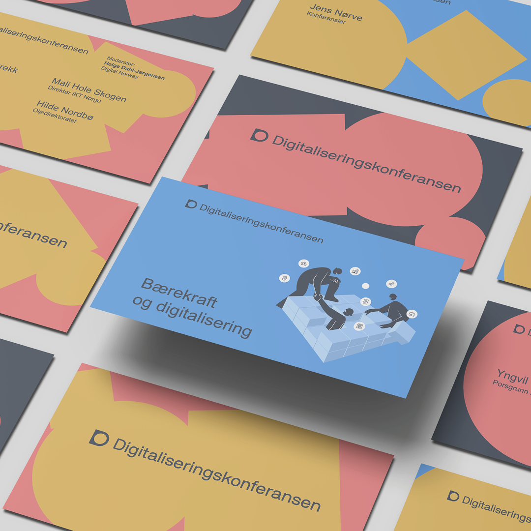 Merkevare og kommunikasjon for Digitaliseringskonferansen, levert av Medvind Eventbyrå.